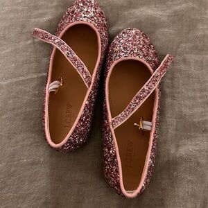 J. Crew Pink Glitter Kids Shoes
